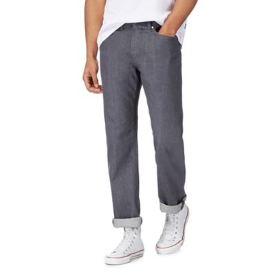 Grey straight fit jeans